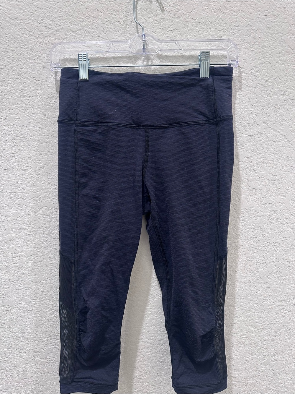 Lululemon Leggings Womens Size S Navy Blue Calf Mesh